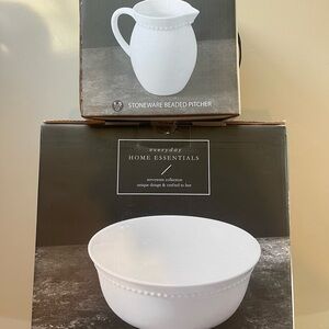 Home Essentials Elegant White Serveware Set
